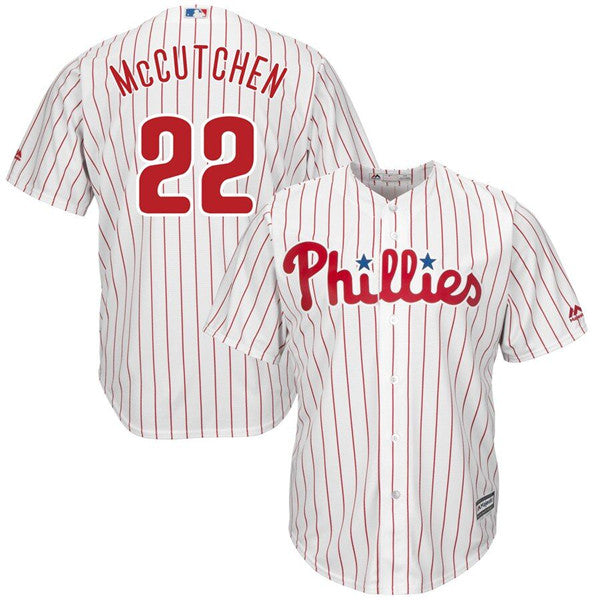 Custom Fan-Made Andrew McCutchen Philadelphia Phillies #22 White Baseball Jersey
