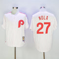 Custom Fan-Made Aaron Nola Philadelphia Phillies #27 White Baseball Jersey