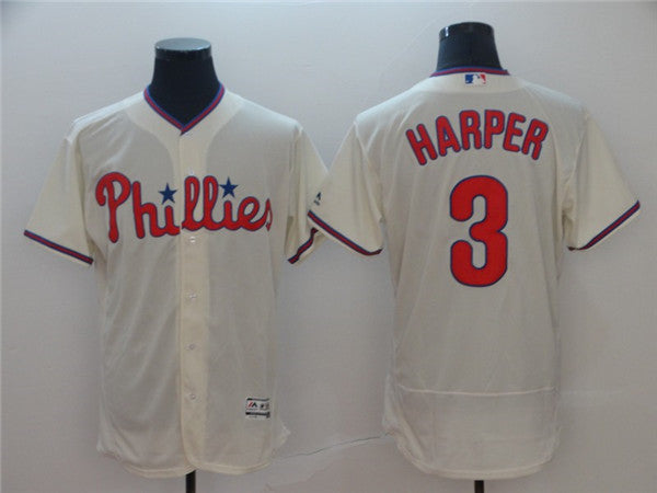 Custom Fan-Made Bryce Harper Philadelphia Phillies #3 Baseball Jersey