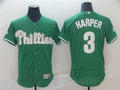 Custom Fan-Made Bryce Harper Philadelphia Phillies #3 Green Baseball Jersey