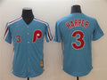 Custom Fan-Made Bryce Harper Cooperstown Philadelphia Phillies #3 Blue Baseball Jersey