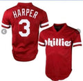 Custom Fan-Made Bryce Harper Philadelphia Phillies #3 Red Throwback Baseball Jersey