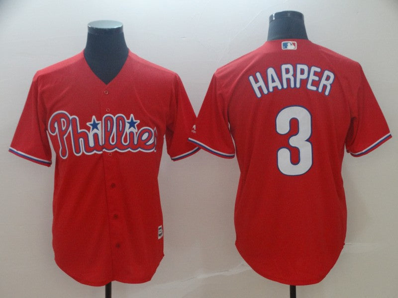 Custom Fan-Made Bryce Harper Philadelphia Phillies #3 Baseball Jersey