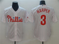 Custom Fan-Made Bryce Harper Philadelphia Phillies #3 White Baseball Jersey