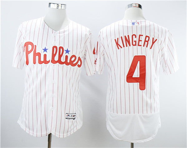 Custom Fan-Made Scott Kingery Philadelphia Phillies #4 White Baseball Jersey