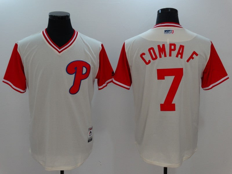 Custom Fan-Made Maikel Franco Compa Philadelphia Phillies #7 2017 Baseball Jersey