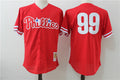 Custom Fan-Made Mitch Williams Philadelphia Phillies #99 Red Baseball Jersey