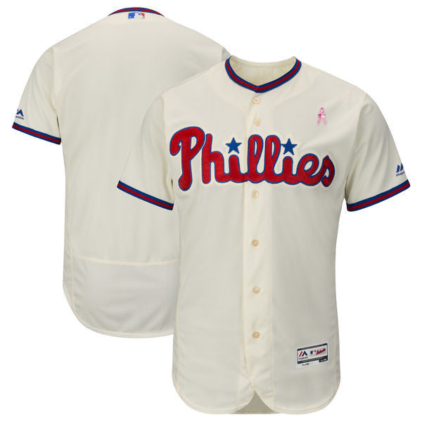 Custom Fan-Made Cream 2018 Philadelphia Phillies Baseball Jersey Philadelphia Phillies 2018 Baseball Jersey