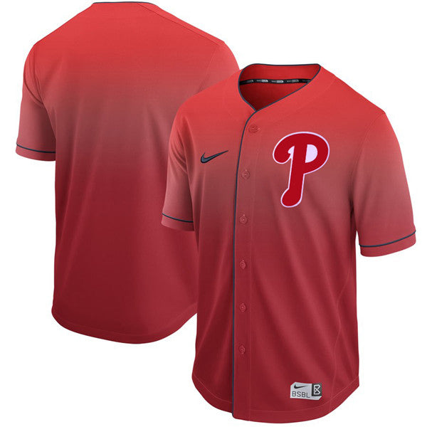 Custom Fan-Made Red Philadelphia Phillies Baseball Jersey Philadelphia Phillies Red Baseball Jersey