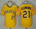 Custom Fan-Made Roberto Clemente Pittsburgh Pirates #21 Gold 1971 Baseball Jersey