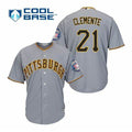 Custom Fan-Made Roberto Clemente Induction Pittsburgh Pirates #21 Grey 2019 Baseball Jersey