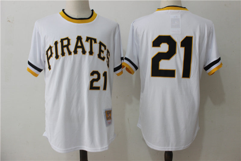 Custom Fan-Made Roberto Clemente Pittsburgh Pirates #21 White 1971 Baseball Jersey