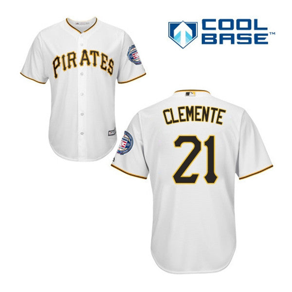 Custom Fan-Made Roberto Clemente Induction Pittsburgh Pirates #21 White 2019 Baseball Jersey