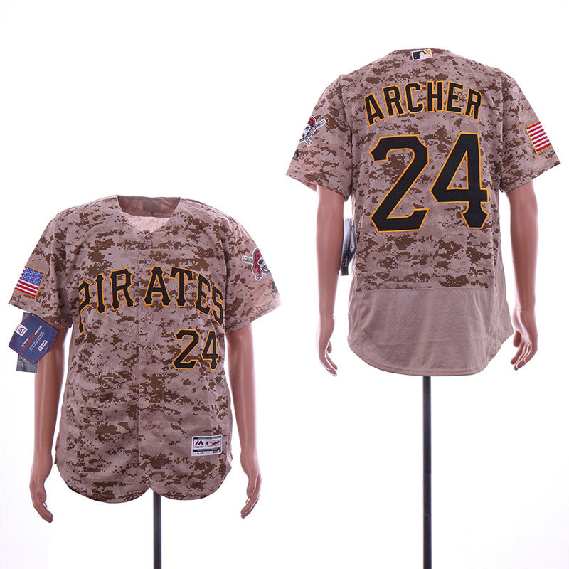 Custom Fan-Made Chris Archer Pittsburgh Pirates #24 Baseball Jersey