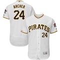 Custom Fan-Made Chris Archer Pittsburgh Pirates #24 White Baseball Jersey