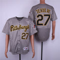 Custom Fan-Made Kent Tekulve Pittsburgh Pirates #27 Grey 1997 Throwback Turn Back Clock Edition Baseball Jersey