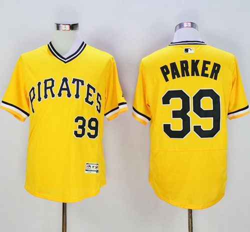 Custom Fan-Made Dave Parker Cooperstown Pittsburgh Pirates #39 Gold Baseball Jersey