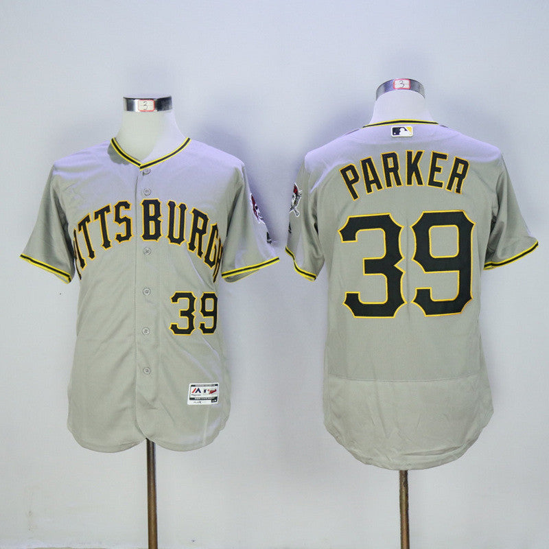 Custom Fan-Made Dave Parker Pittsburgh Pirates #39 Grey Baseball Jersey