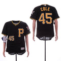 Custom Fan-Made Gerrit Cole Pittsburgh Pirates #45 Black Baseball Jersey