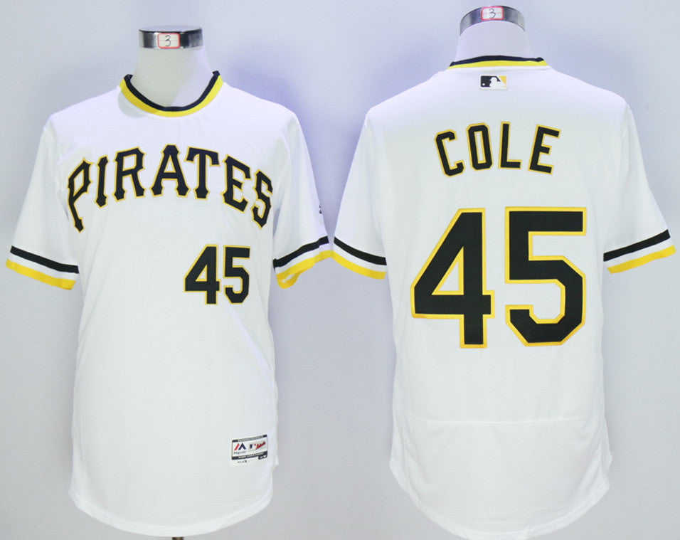 Custom Fan-Made Gerrit Cole Pittsburgh Pirates #45 White Baseball Jersey
