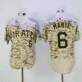 Custom Fan-Made Starling Marte Camo Pittsburgh Pirates #6 Baseball Jersey