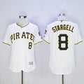 Custom Fan-Made Willie Stargell Pittsburgh Pirates #8 White Baseball Jersey