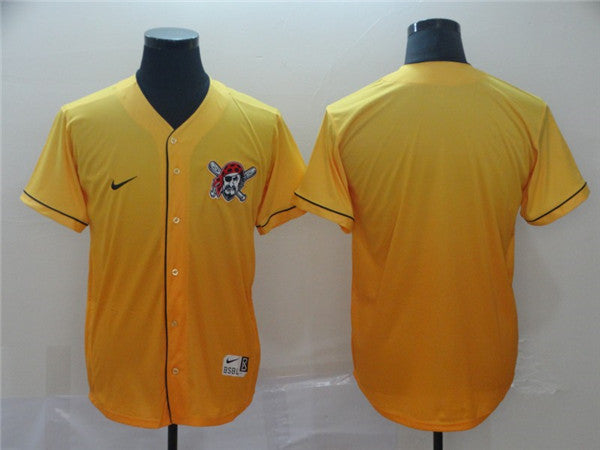 Custom Fan-Made Yellow Pittsburgh Pirates Baseball Jersey Pittsburgh Pirates Yellow Baseball Jersey