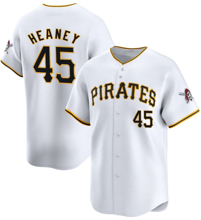 Pittsburgh Pirates #45 Andrew Heaney White 2025 Home Limited Stitched Baseball Jersey