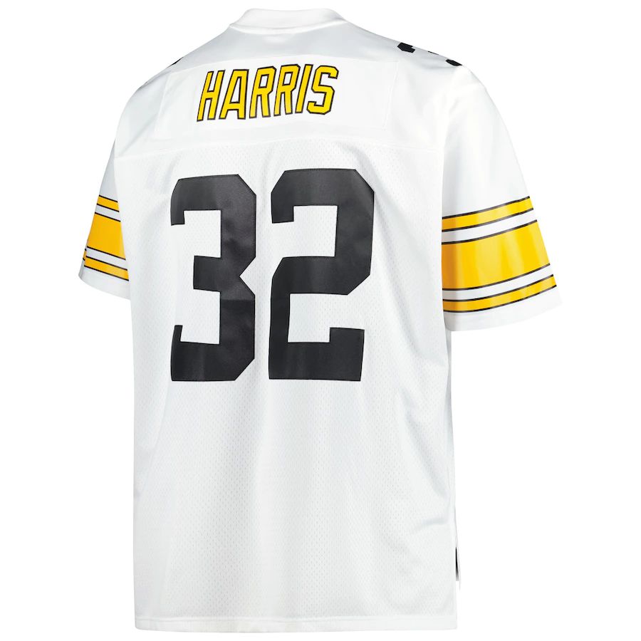 P.Steelers #32 Franco Harris White Big & Tall 1976 Retired Player Replica Jersey Stitched American Football Jerseys