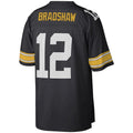 P.Steelers #12 Terry Bradshaw Black Legacy Replica Jersey Stitched American Football Jerseys