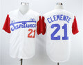 Custom Fan-Made Puerto Rico Cangrejeros De Santurce Roberto Clemente Style #21 White Baseball Jersey