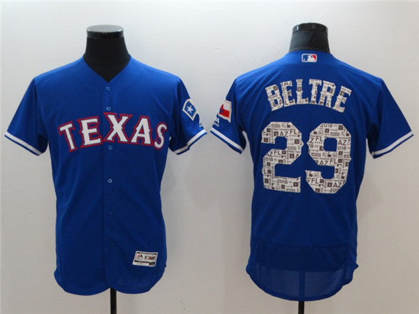 Custom Fan-Made Adrian Beltre Spring Training Texas Rangers #29 2018 Baseball Jersey