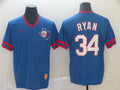 Custom Fan-Made Nolan Ryan Texas Rangers #34 Throwback Baseball Jersey