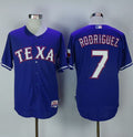 Custom Fan-Made Ivan Rodriguez Texas Rangers #7 Blue Baseball Jersey