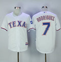 Custom Fan-Made Ivan Rodriguez Texas Rangers #7 White Baseball Jersey