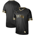 Custom Fan-Made Black Texas Rangers Baseball Jersey Texas Rangers Black Baseball Jersey