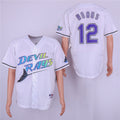 Custom Fan-Made Wade Boggs Tampa Bay Rays #12 White Baseball Jersey