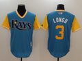 Custom Fan-Made Evan Longoria Longo Tampa Bay Rays #3 Blue 2017 Baseball Jersey