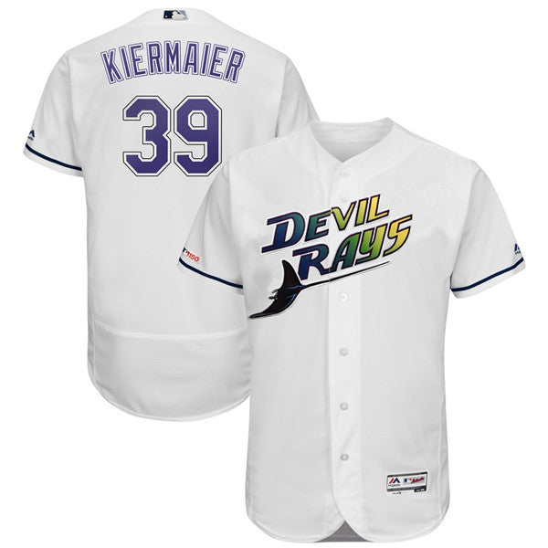 Custom Fan-Made Kevin Kiermaier Tampa Bay Rays #39 Throwback Turn Back Clock Edition Baseball Jersey