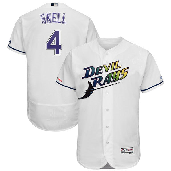 Custom Fan-Made Blake Snell Tampa Bay Rays #4 Throwback Turn Back Clock Edition Baseball Jersey