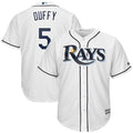 Custom Fan-Made Matt Duffy Tampa Bay Rays #5 White Baseball Jersey