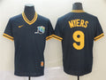Custom Fan-Made Wil Myers Tampa Bay Rays #9 Navy Throwback Baseball Jersey