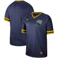 Custom Fan-Made Navy Throwback Tampa Bay Rays Baseball Jersey Tampa Bay Rays Navy Throwback Baseball Jersey