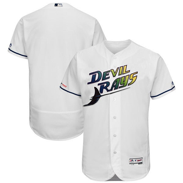 Custom Fan-Made Tampa Bay Rays Baseball Jersey Tampa Bay Rays Throwback Turn Back Clock Edition Baseball Jersey