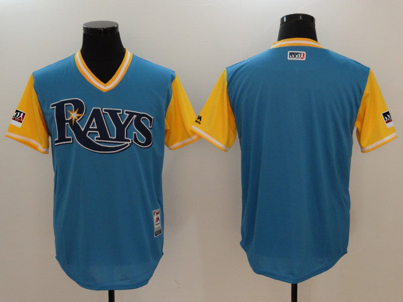 Custom Fan-Made Light Blue 2018 Tampa Bay Rays Baseball Jersey Tampa Bay Rays Blue 2018 Baseball Jersey