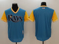 Custom Fan-Made Light Blue 2017 Tampa Bay Rays Baseball Jersey Tampa Bay Rays Blue 2017 Baseball Jersey