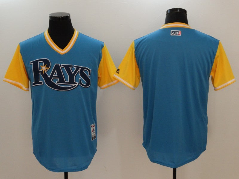 Custom Fan-Made Light Blue 2017 Tampa Bay Rays Baseball Jersey Tampa Bay Rays Blue 2017 Baseball Jersey