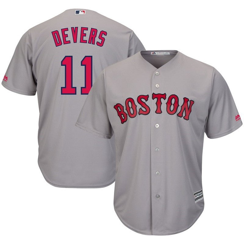 Custom Fan-Made Rafael Denvers Boston Red Sox #11 Grey Baseball Jersey