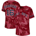 Custom Fan-Made Andrew Benintendi Camo Boston Red Sox #16 Red Baseball Jersey