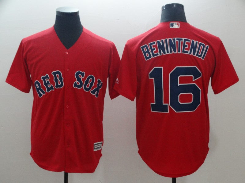 Custom Fan-Made Andrew Benintendi Boston Red Sox #16 Red Baseball Jersey